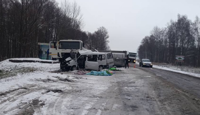 Микроавтобус на летней резине влетел под молоковоз: пять человек погибли