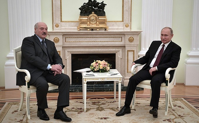 Путин - Лукашенко: Мы с вами на этой неделе второй раз встречаемся