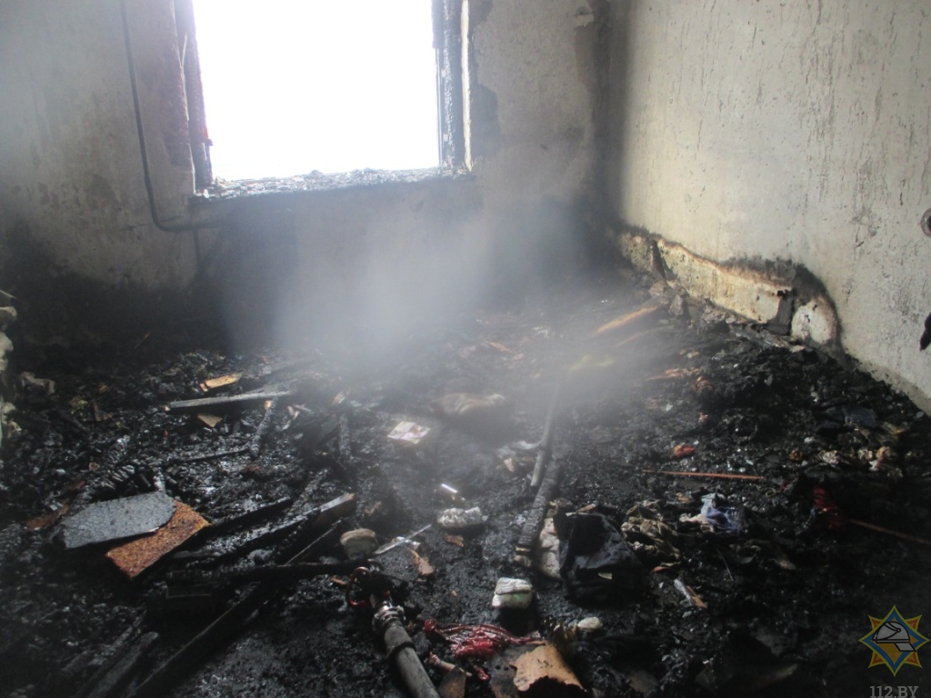 Дети пострадали на пожаре в могилевской многоэтажке