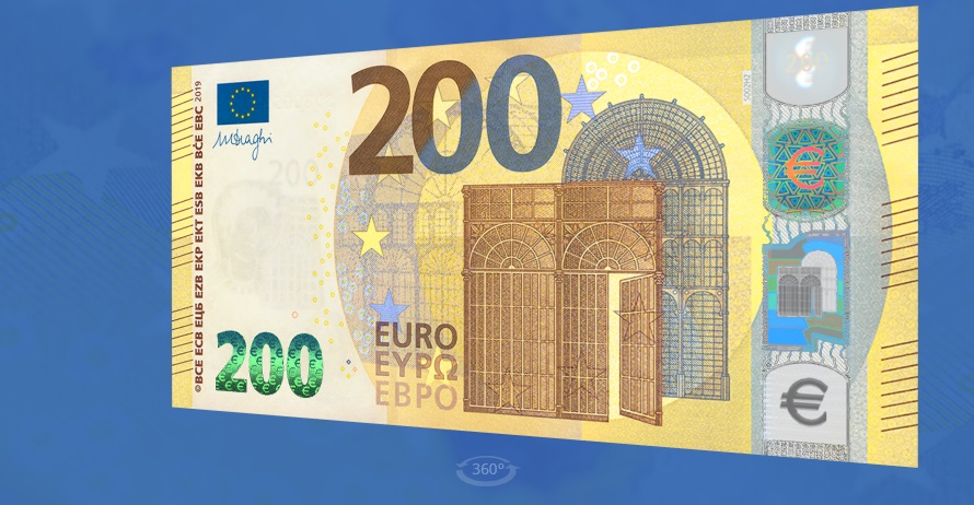 Евросоюз вводит в обращение новые купюры 100 и 200 евро