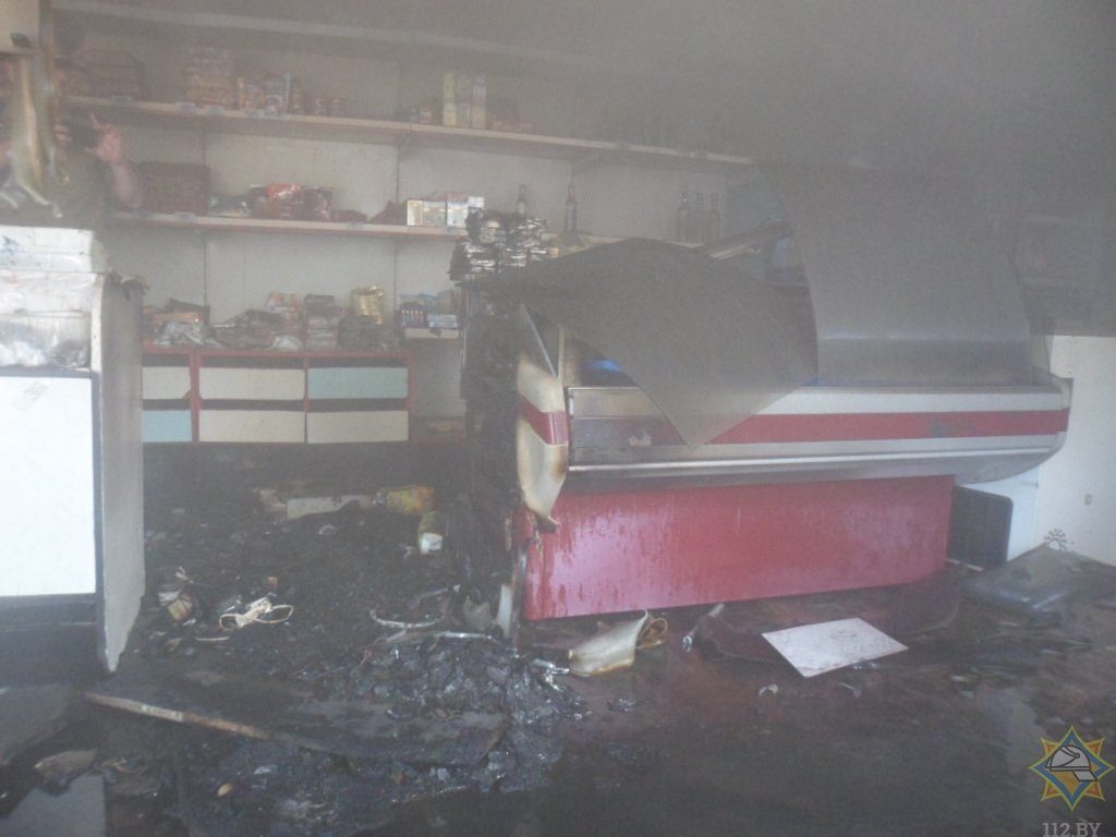 Продуктовый магазин сгорел в Жлобинском районе