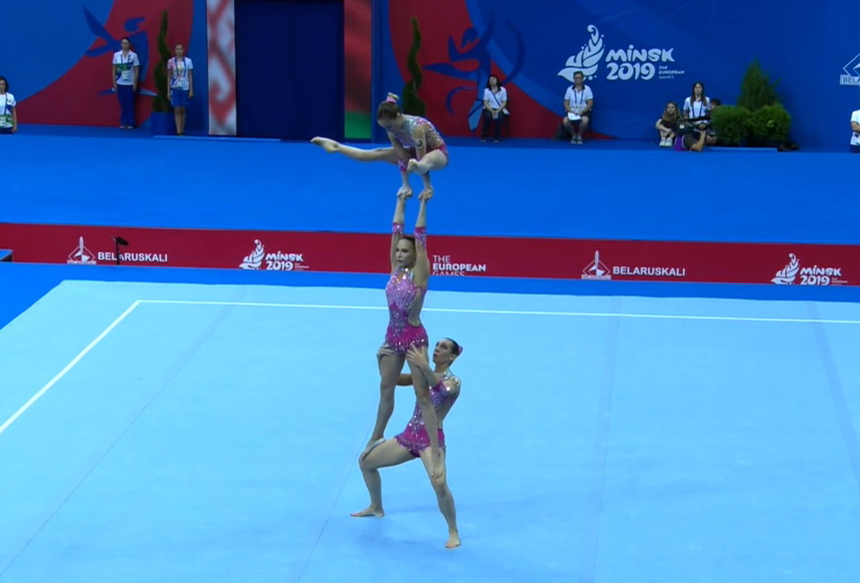 Акробатки принесли Беларуси первое золото Европейских игр
