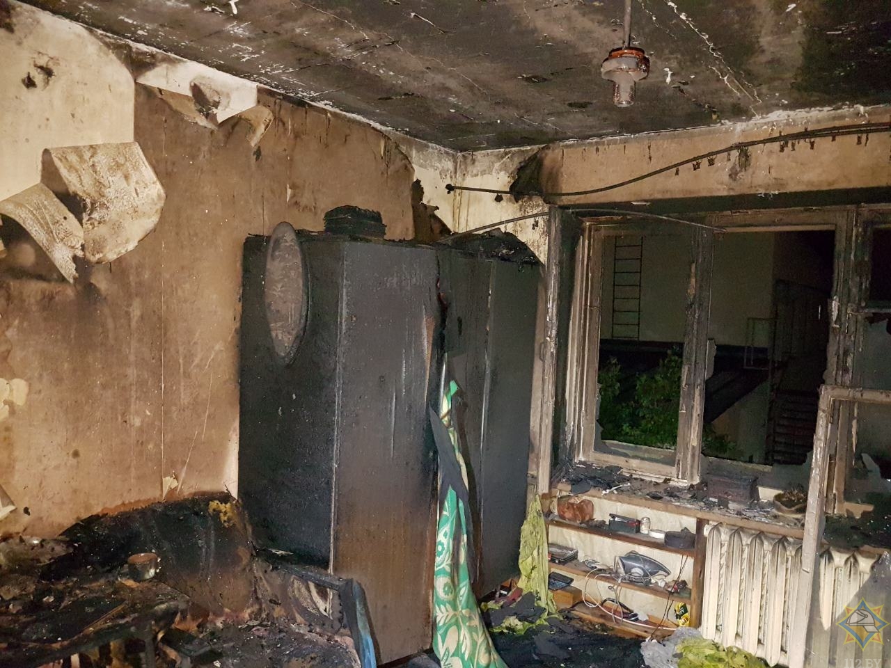 На пожаре в Новополоцке спасены 11 и эвакуированы 14 человек