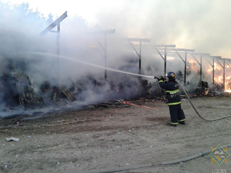 340 тонн сена уничтожено огнем в Рогачевском районе