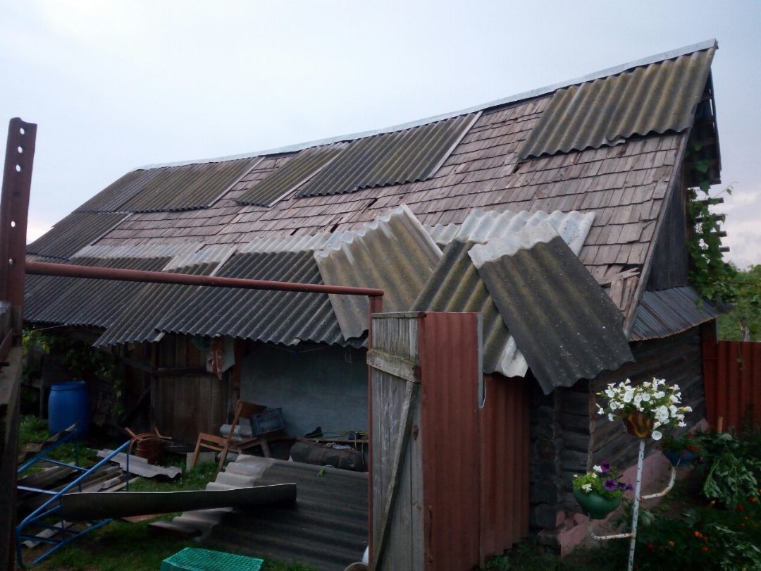 В Могилевском районе ветер срывал крыши и валил деревья