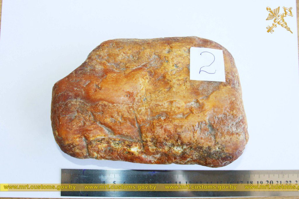 Почти 6 кг янтаря пытались отправить из Беларуси в Кувейт под видом камней для акариума