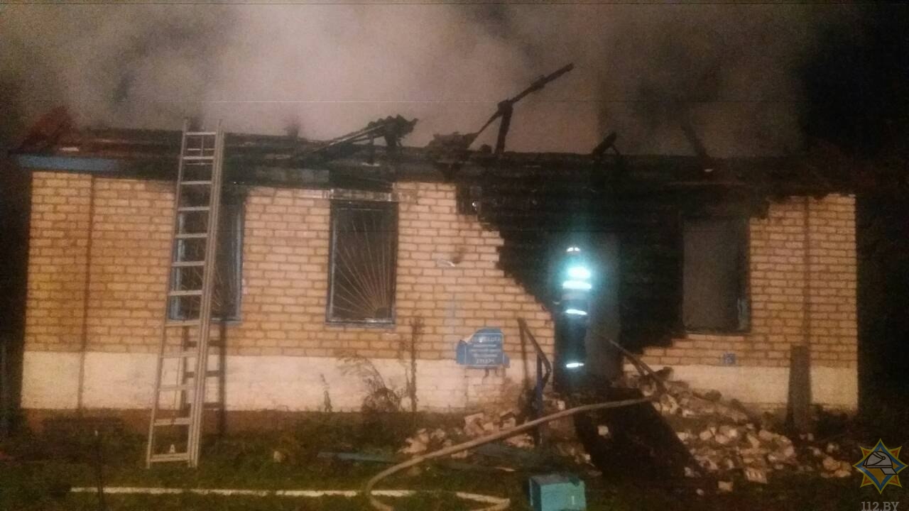 В Лиозненском районе ночью сгорела почта