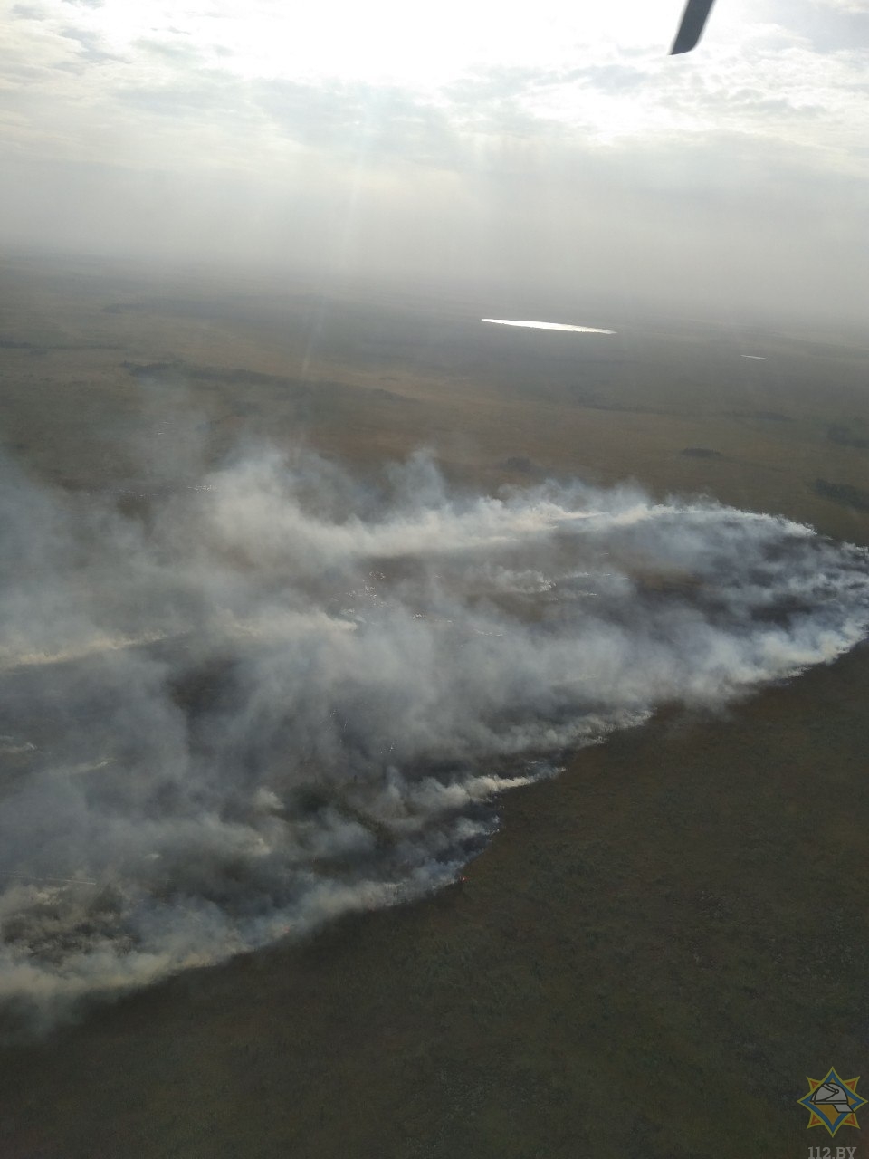 МЧС бросило авиацию на борьбу с новым пожаром в Столинском районе