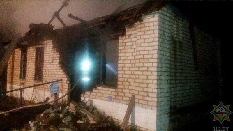 В Лиозненском районе ночью сгорела почта