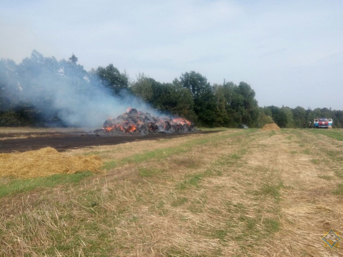 Более 200 тонн соломы горело в Гродненской области