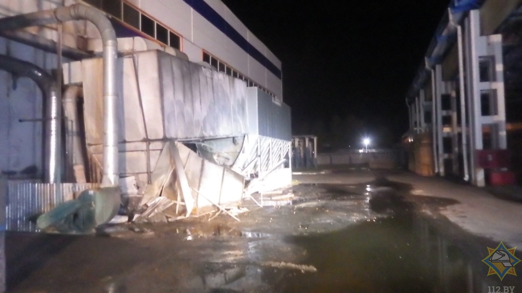 В Шклове разорвало бункер с опилками на филиале "Завода газетной бумаге"