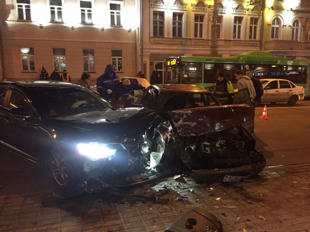 18-летний водитель совершил серьезное ДТП в центре Гомеля