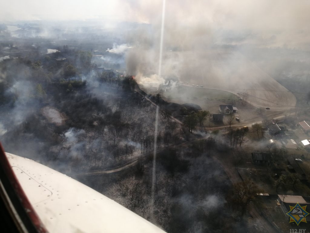 Природный пожар охватил 550 га в Петриковском районе