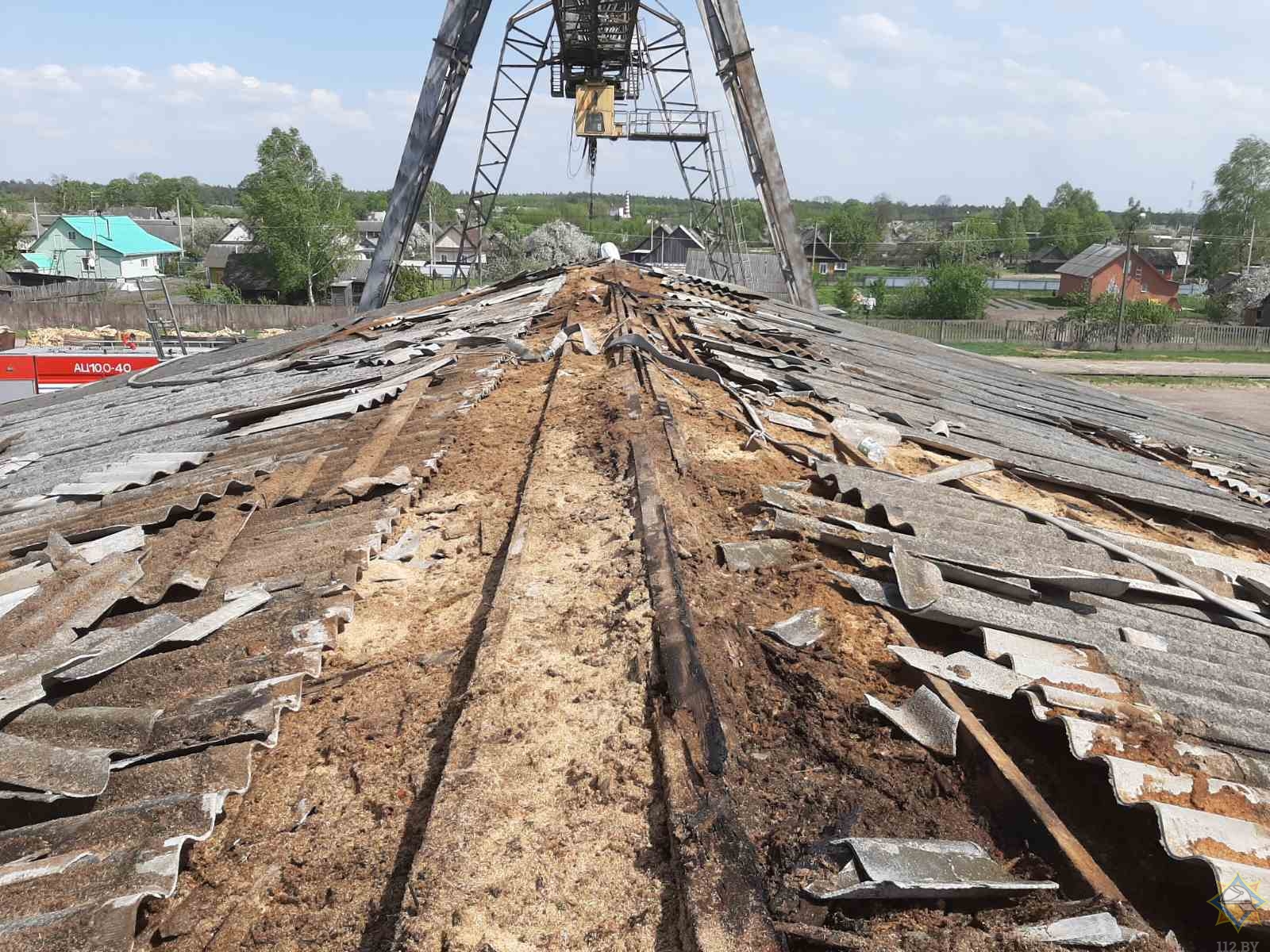 Лесопильный цех горел в Телеханах