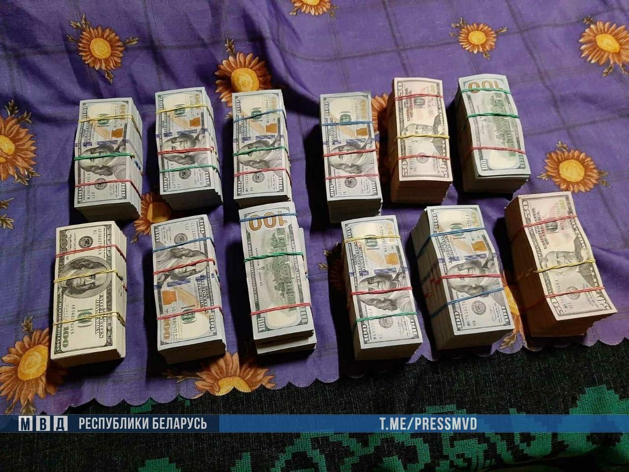 МВД показало деньги, найденные у Тихановского