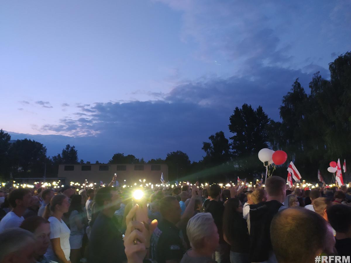 В Бобруйске на пикет Тихановской пришло более 5 тысяч человек