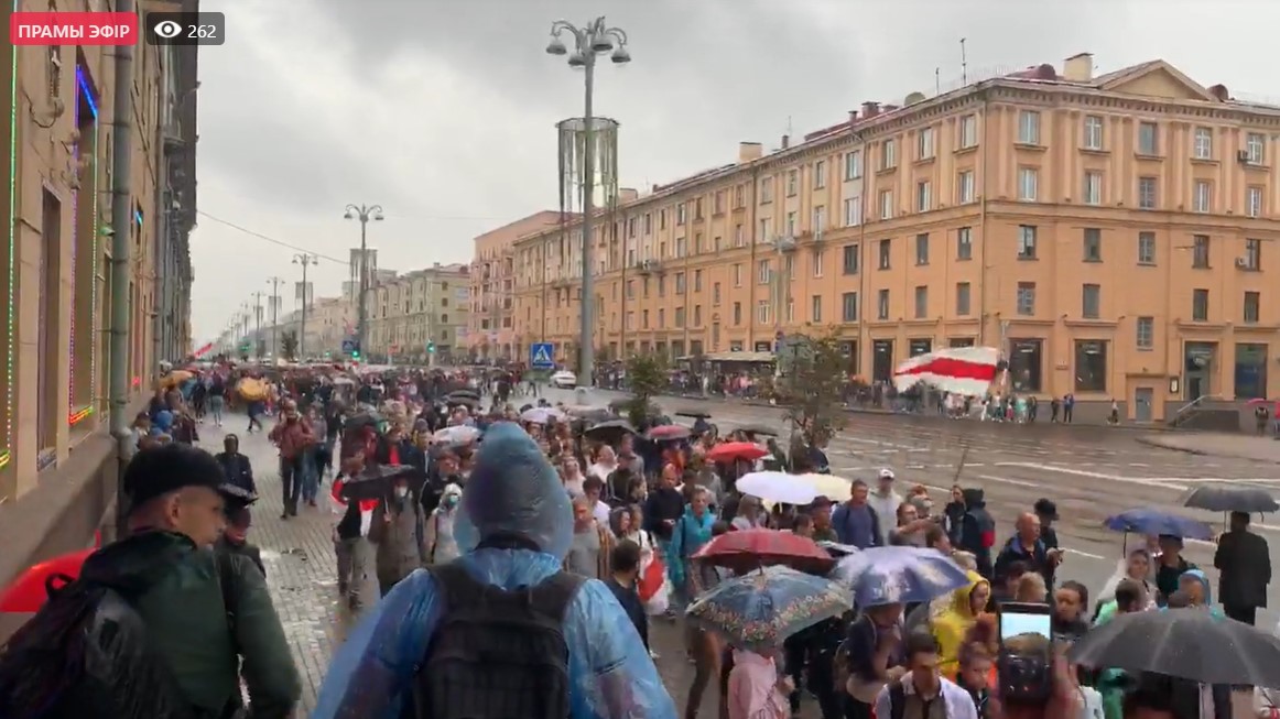 Акция протеста проходит в центре Минска