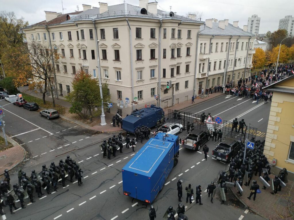 Что происходило в центре Минска 25 октября (онлайн)