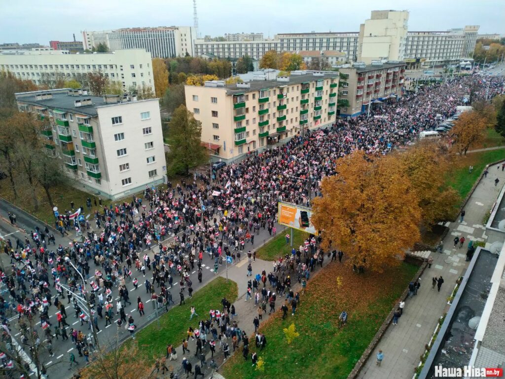 Что происходило в центре Минска 25 октября (онлайн)