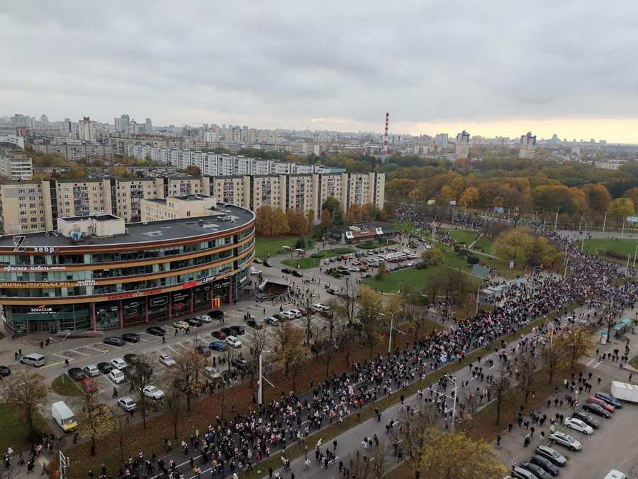 Что происходило в центре Минска 25 октября (онлайн)