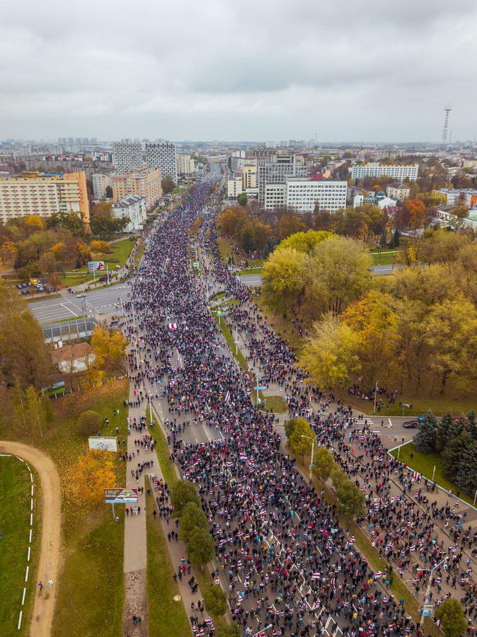 Что происходило в центре Минска 25 октября (онлайн)