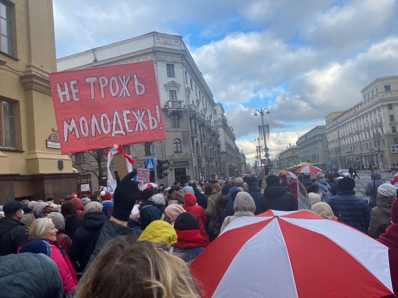 Пенсионеры вышли на марш в Минске