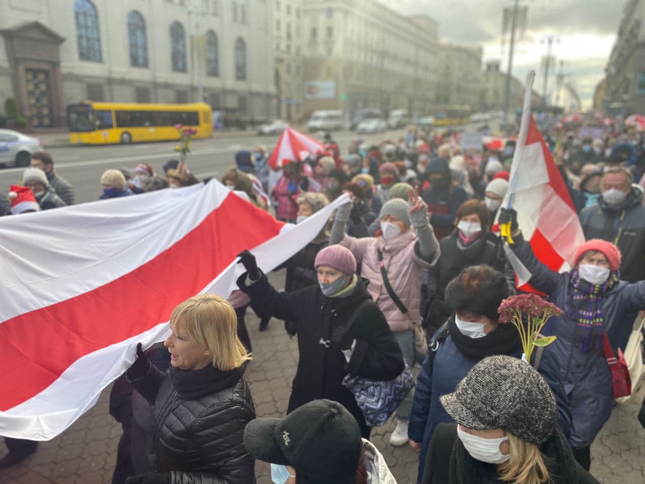 Пенсионеры вышли на марш в Минске