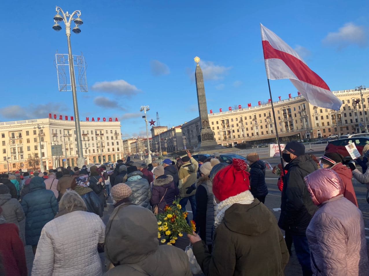 Пенсионеры вышли на марш в Минске