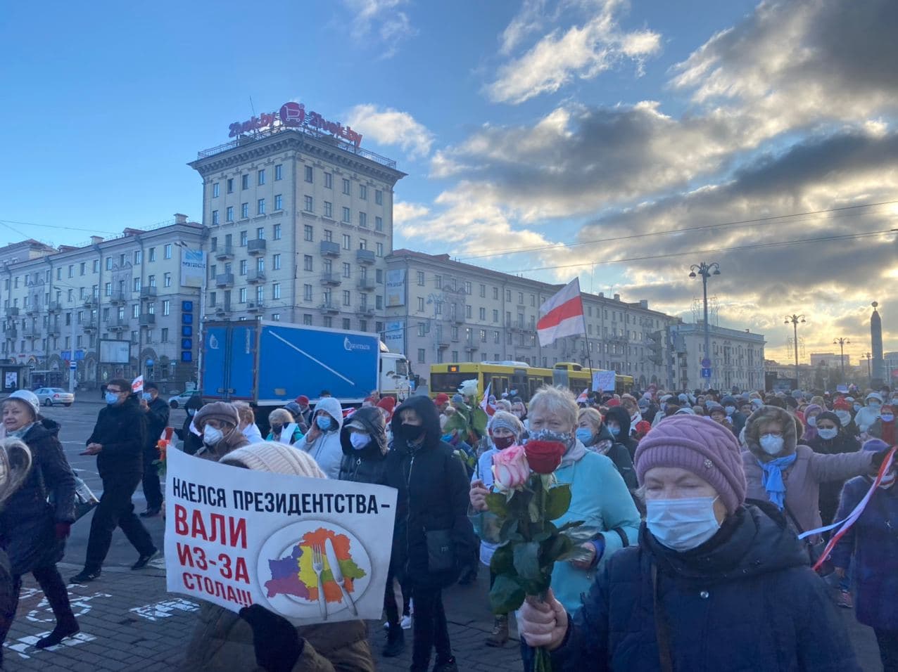 Пенсионеры вышли на марш в Минске