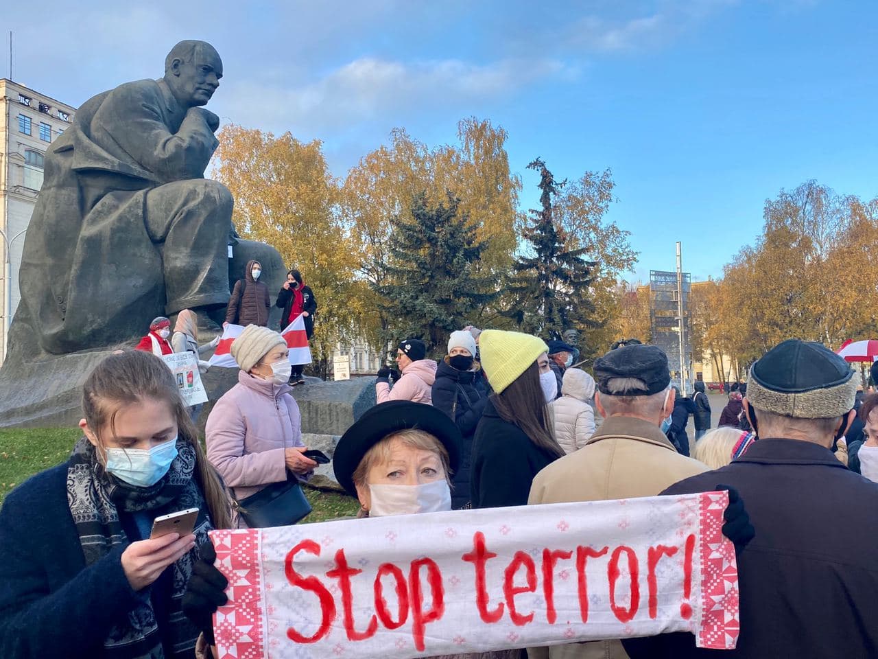 Пенсионеры вышли на марш в Минске