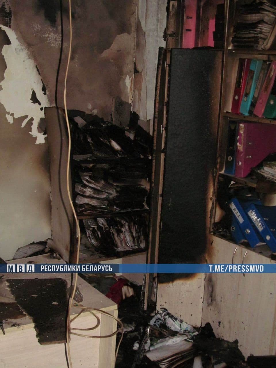 МВД прокомментировало пожар в помещении товарищества собственников