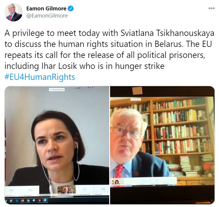 Тихановская провела встречу со спецпредставителем ЕС по правам человека