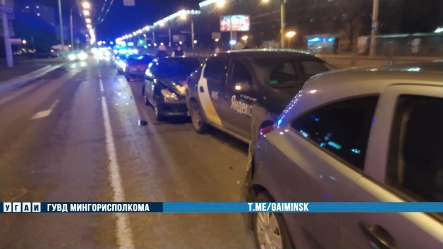Водитель с 2,65 промилле устроил ДТП на проспекте Пушкина в Минске