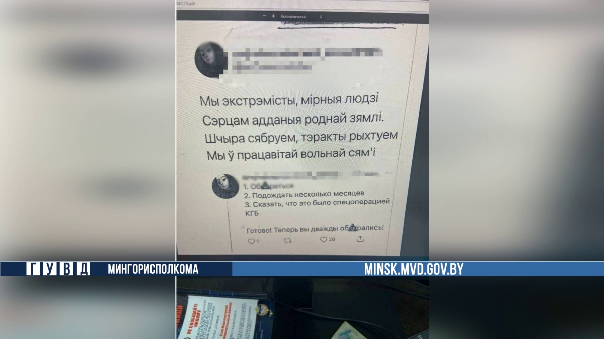 В Минске учителя музыки задержали за твит с измененным текстом гимна