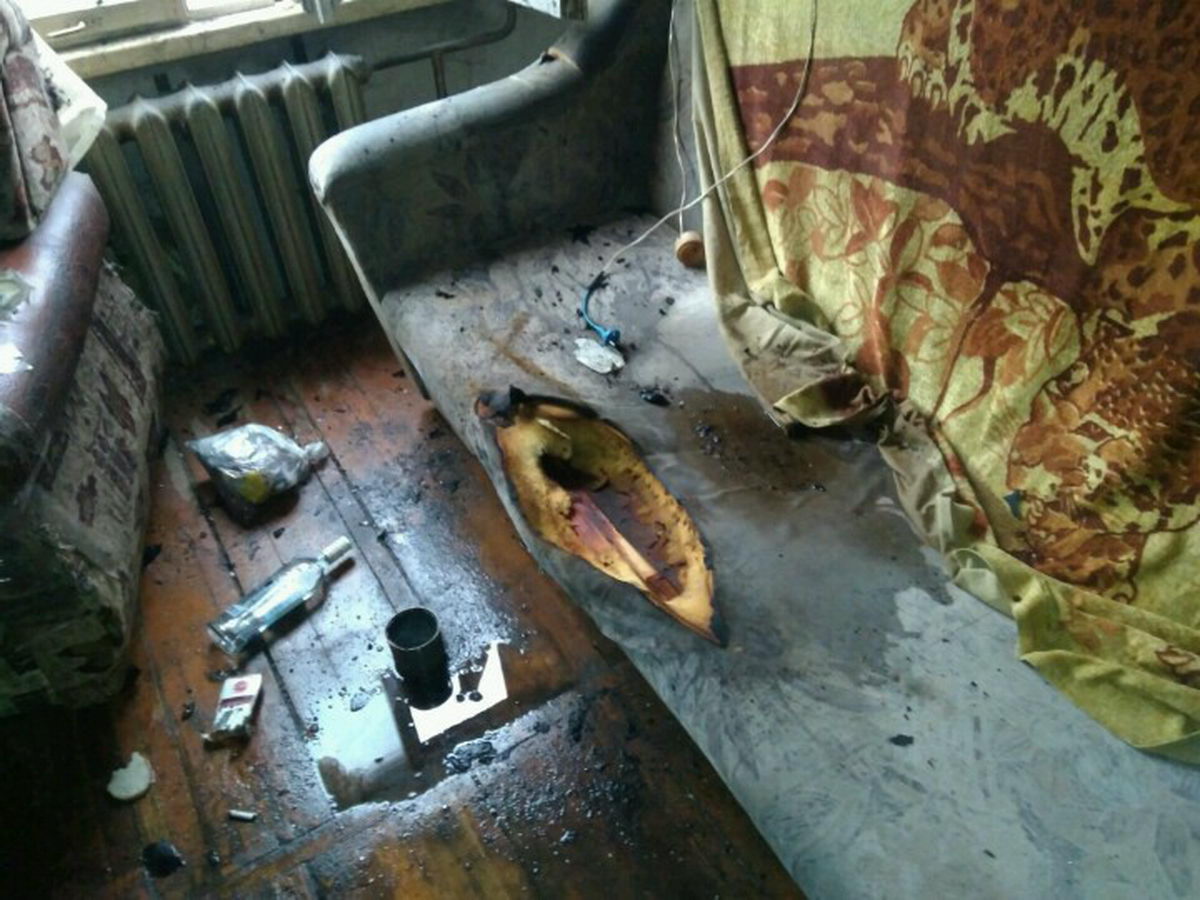 На пожаре в воложинском общежитии спасли пенсионера