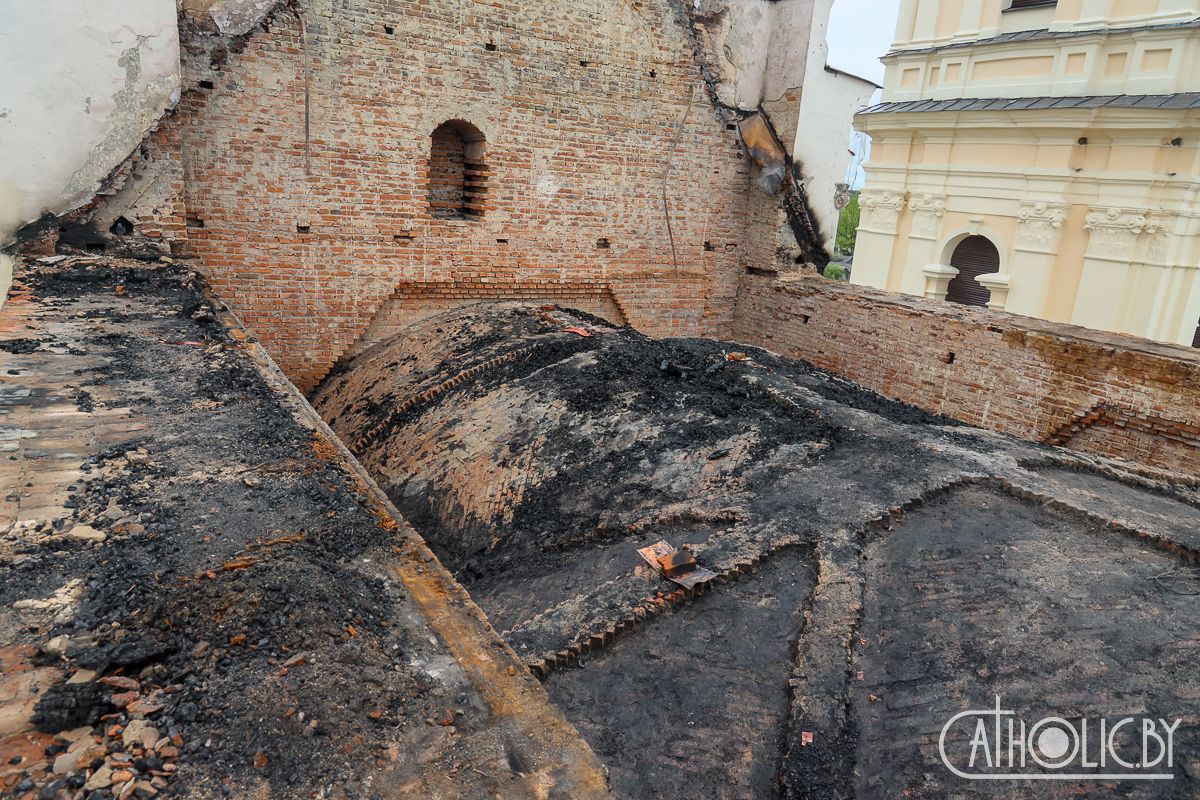 Состояние купола костела в Будславе признано аварийным