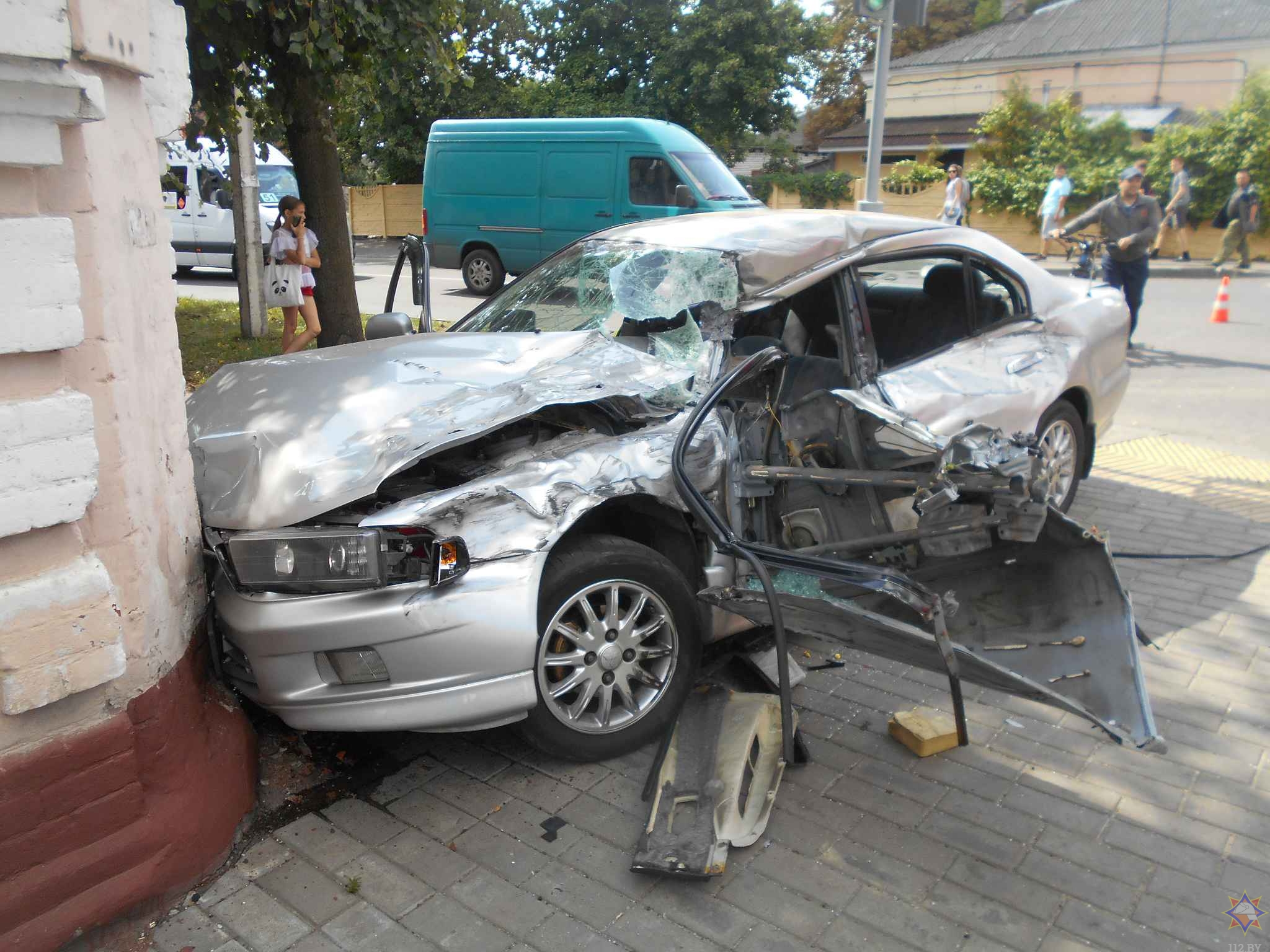 Легковушка и МАЗ столкнулись в Бобруйске