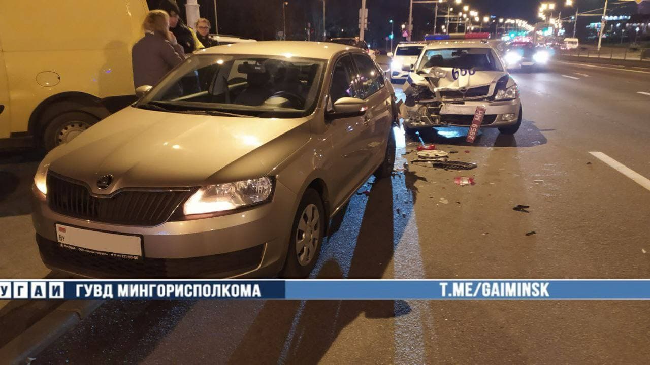 ДТП с участием машины ГАИ произошло в Минске