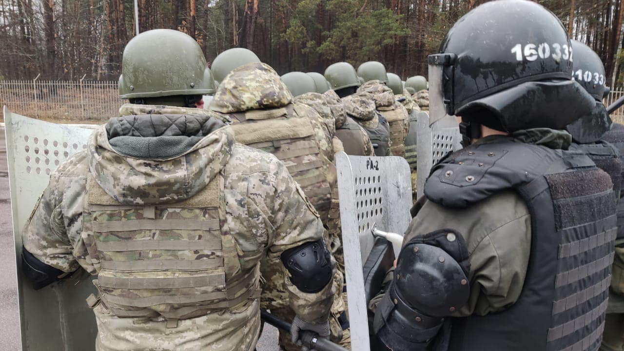 Нацгвардия Украины провела учения возле беларусской границы