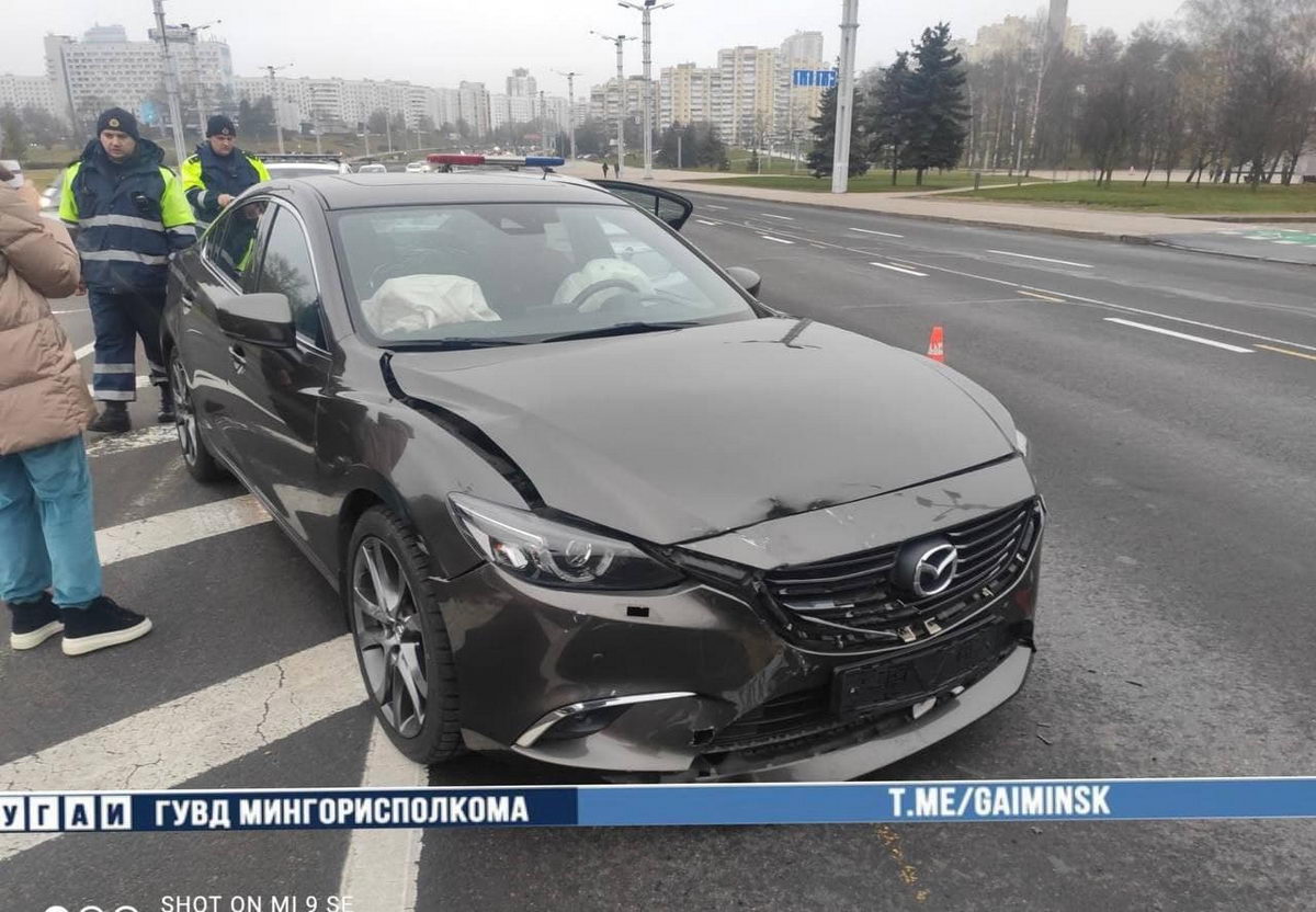 В Минске автомобиль ГАИ попал в ДТП