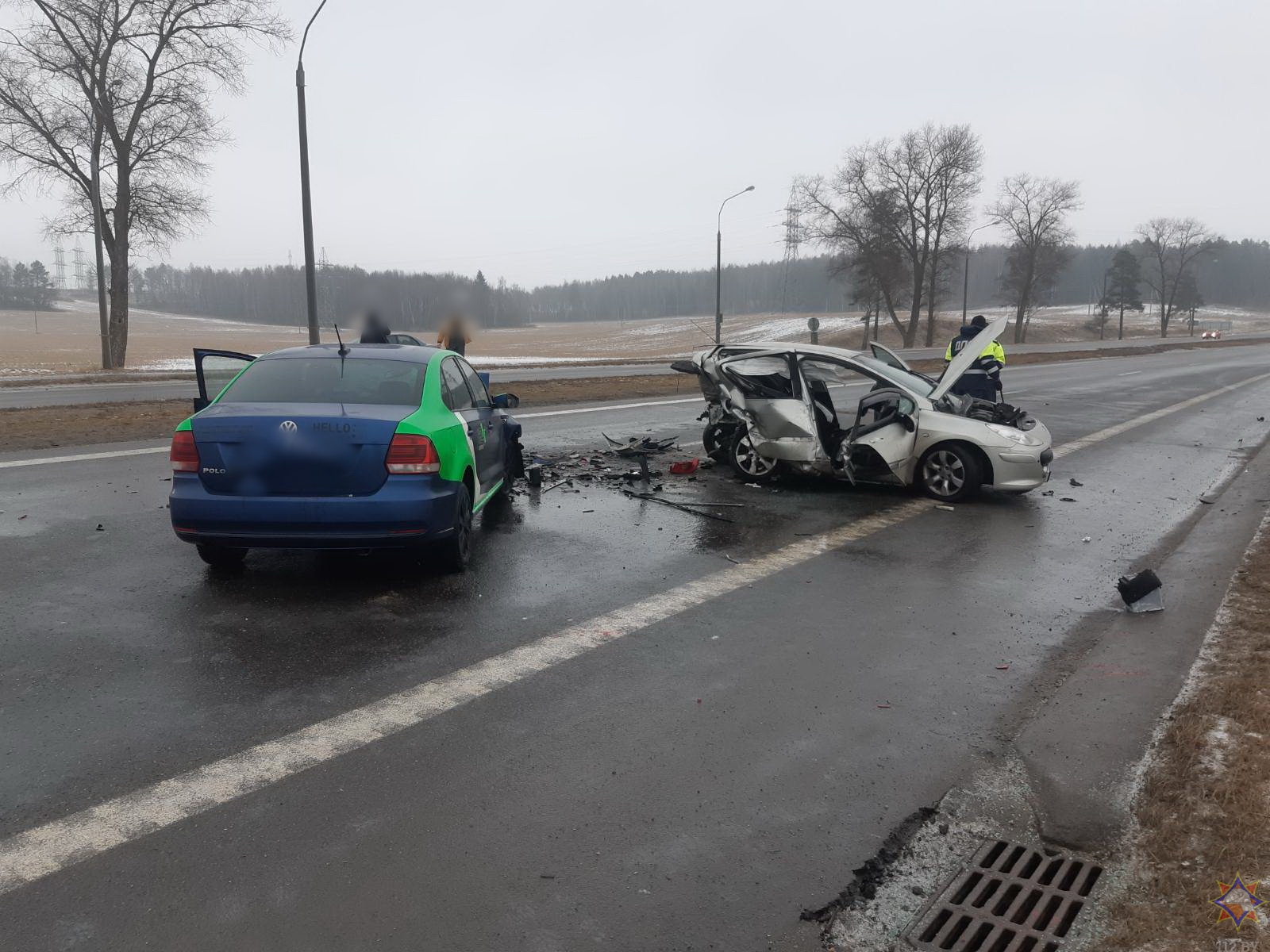 Каршеринговый автомобиль попал в серьезное ДТП в Смолевичском районе