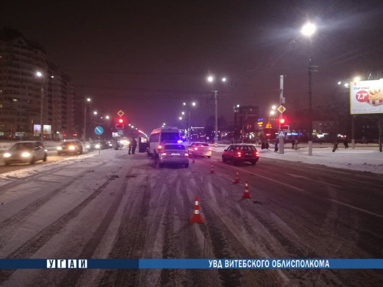 Маршрутка врезалась в Lexus в Витебске – пострадали три человека