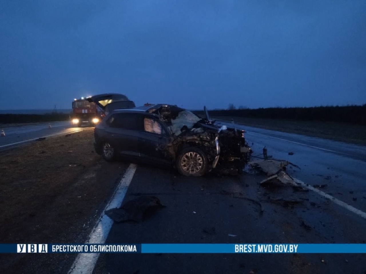 В Ивацевичском районе водитель уснул и врезался в МАЗ дорожной службы