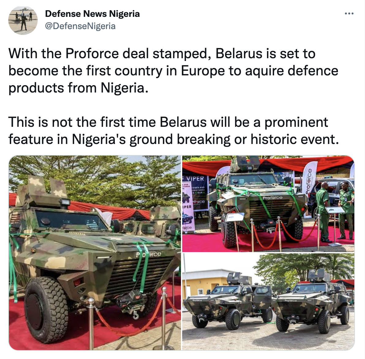 СМИ: Беларусь станет первой страной в Европе, которая покупает оборонную продукцию в Нигерии