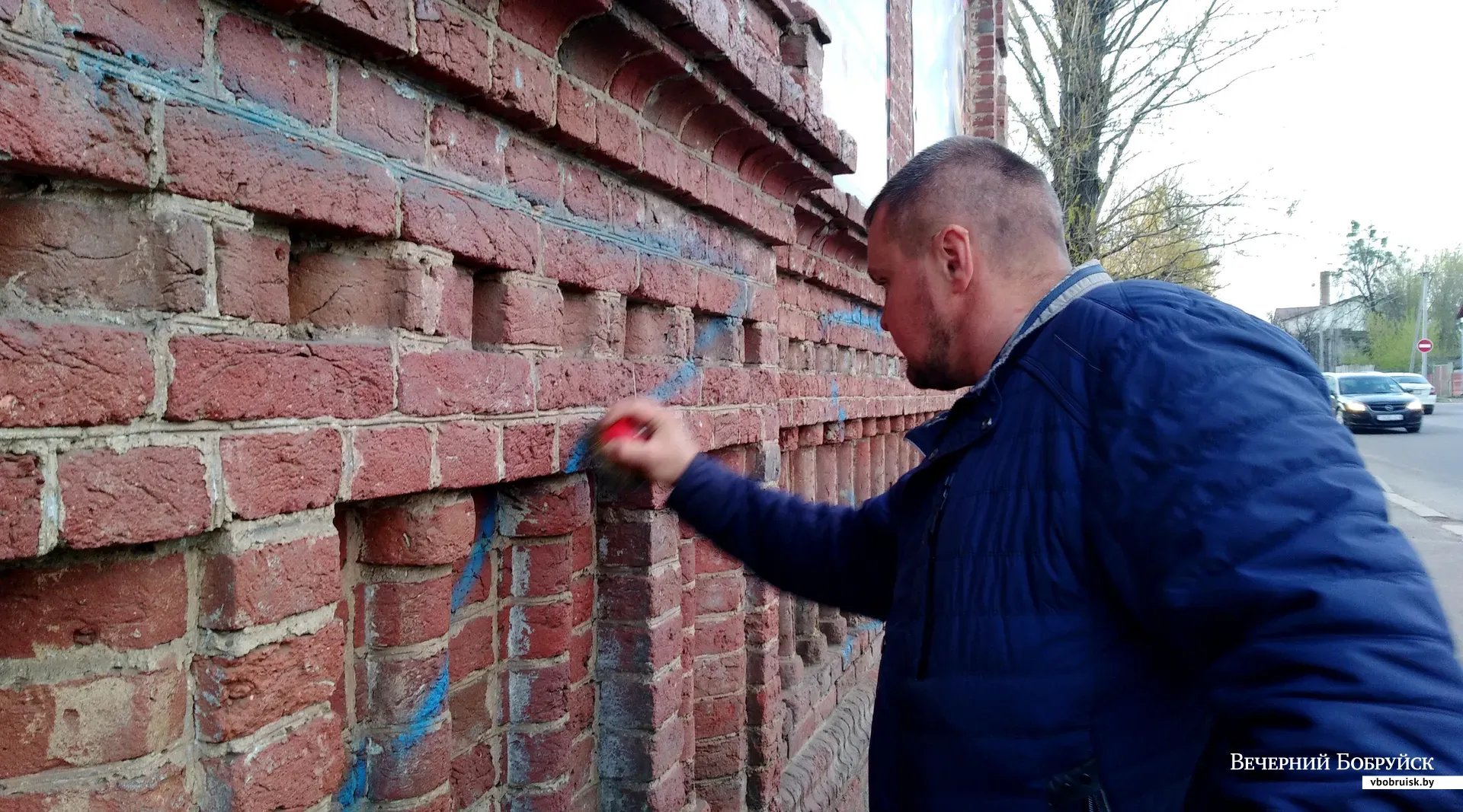 Неизвестные разрисовали буквами "Z" руины старинной синагоги в Бобруйске