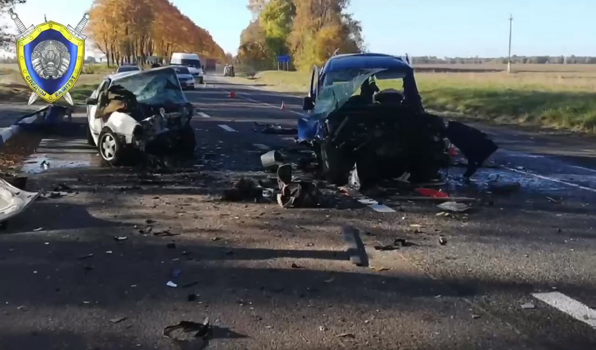 Два человека погибли в лобовом ДТП в Лидском районе