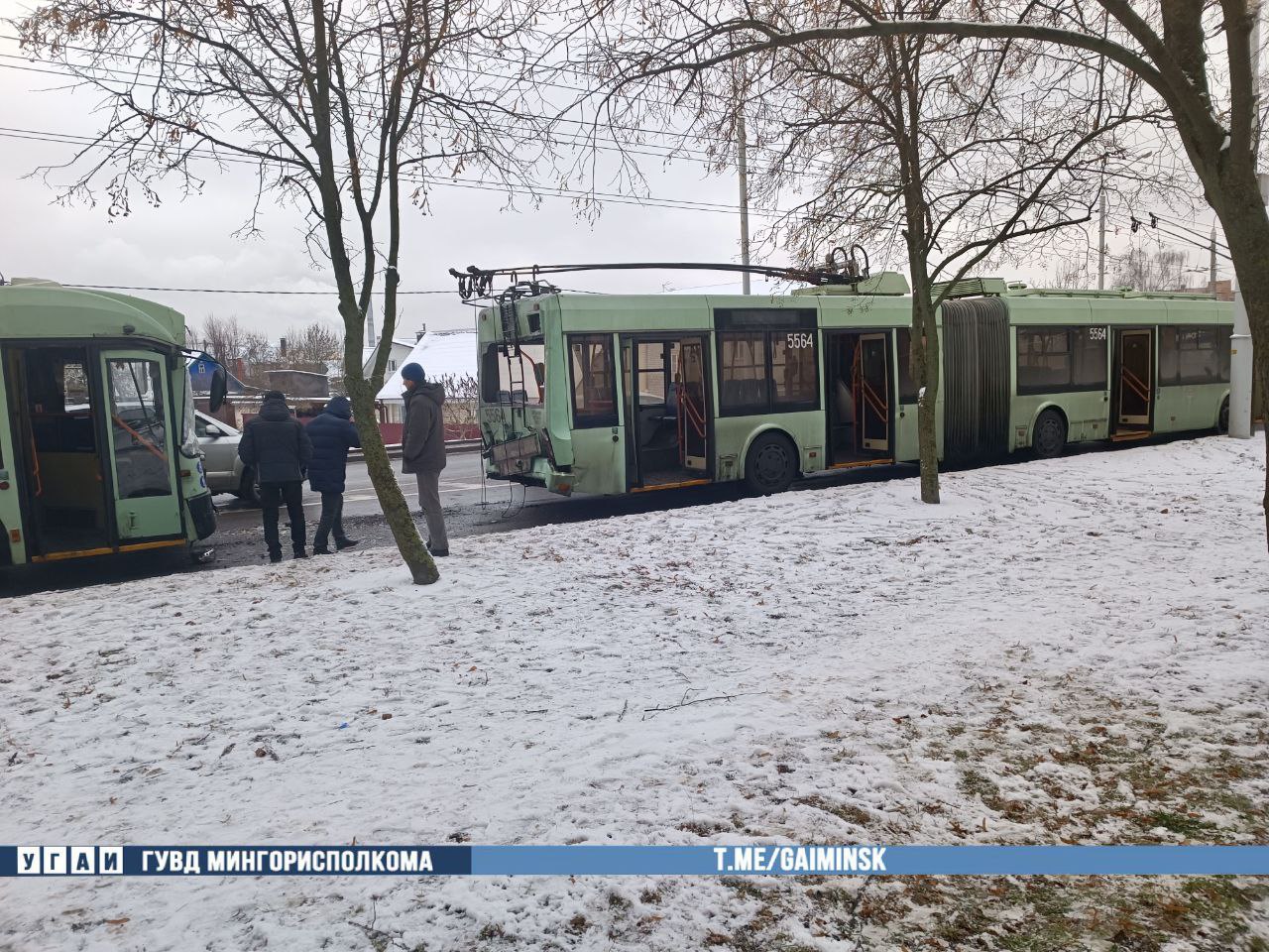 Два троллейбуса столкнулись в Минске. Пострадали 7 человек