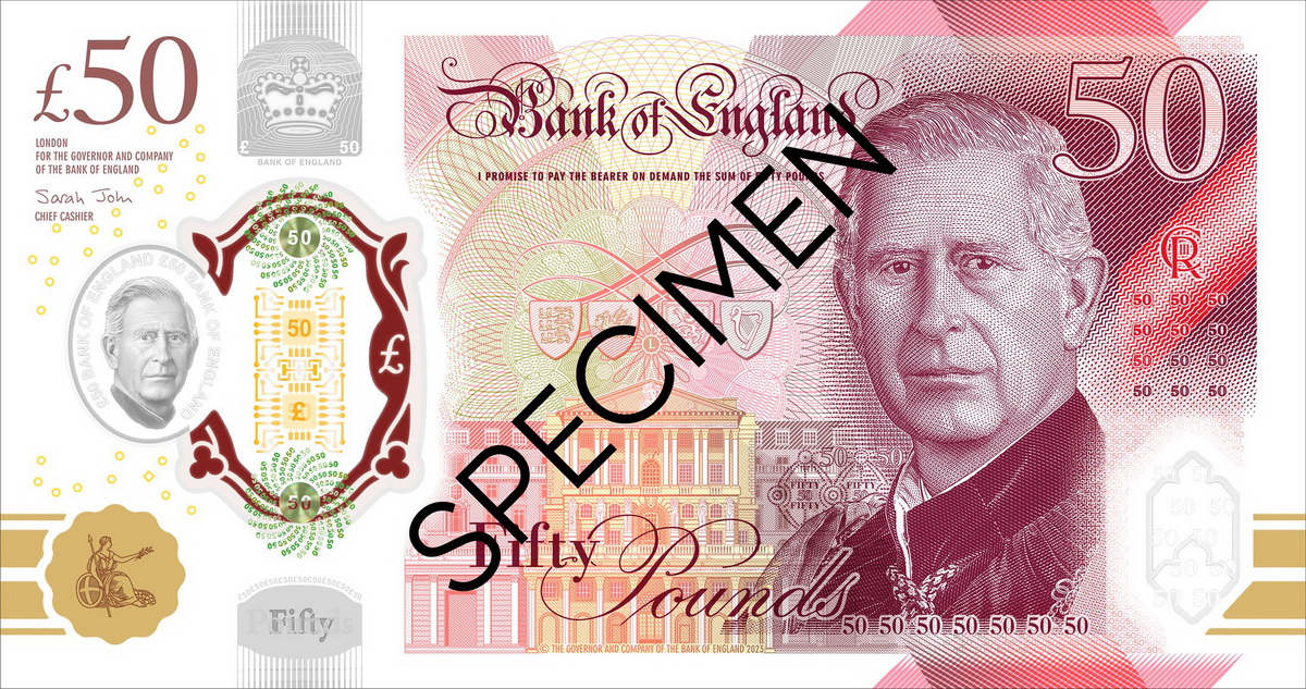Банк Англии представил банкноты с Карлом III