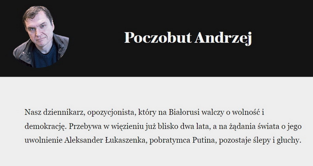 "Wyborcza" включила Колесникову и Почобута в список героев года