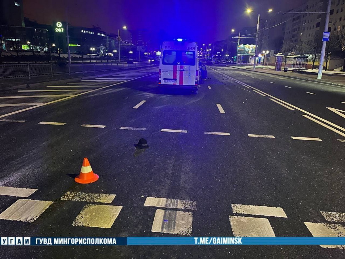 Пешеход погиб после наезда такси в Минске